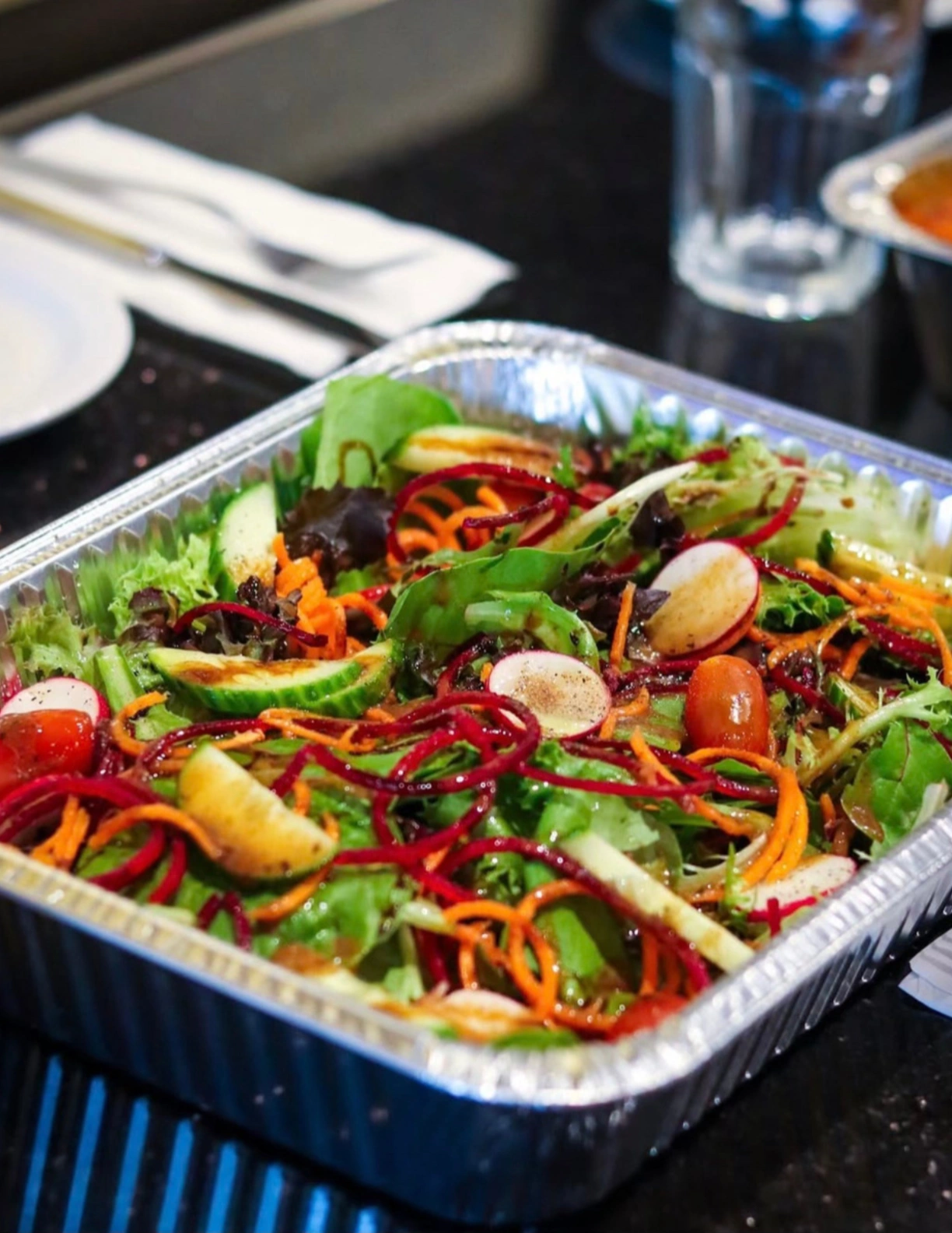 salad having different vegetables and toppings